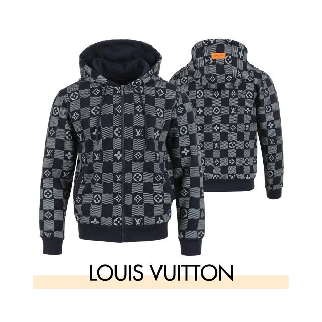 LOUIS VUITTON 루이비통 체스 나염 후드 집업