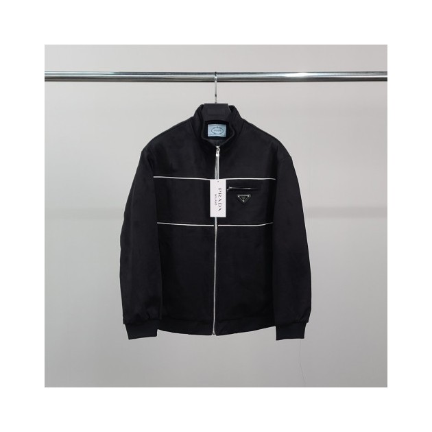 PRADA 프라다  로고와펜 라인 스웨이드 자켓