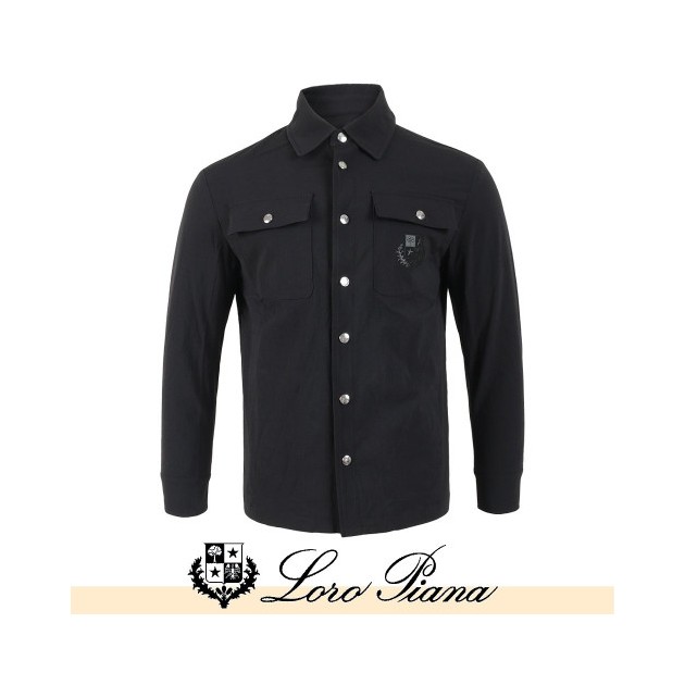 LOROPIANA 로로피아나 투포켓 자수로고 코튼 스판자켓