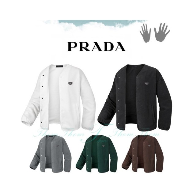 PRADA 프라다 오버핏 후리스 가디건