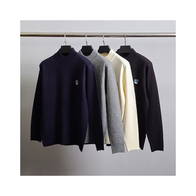MAISON KITSUNE 메종키츠네 블루폭스 반목 니트