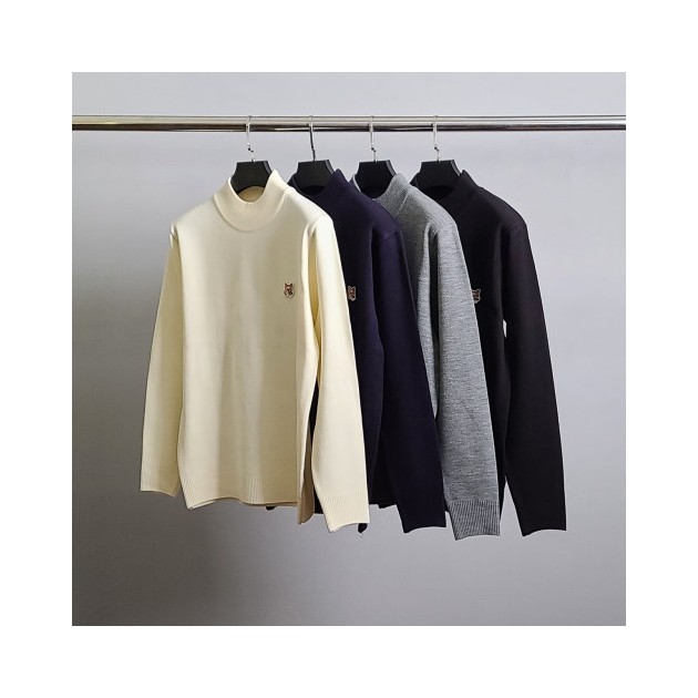 MAISON KITSUNE 메종키츠네 폭스헤드 반목 니트