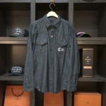 CHROME HEARTS 크롬하츠 카라 메탈스터드 워싱 데님 청 셔츠