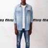 MIUMIU 미우미우 시그니처 워싱 연청 데님셔츠