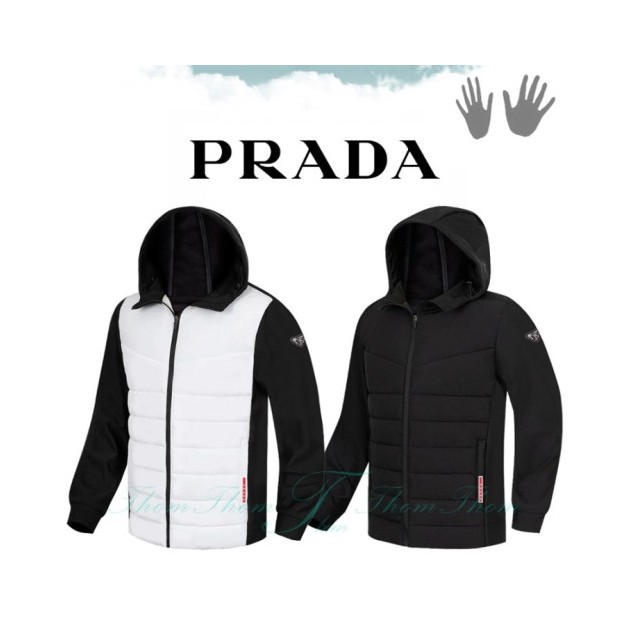 PRADA 프라다 네오플렌 후드 패딩