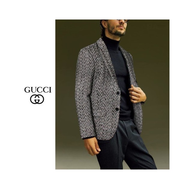 GUCCI 구찌 헤비 헤링본 블레이져