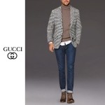 GUCCI 구찌 하운드 투스 싱글 울 자켓