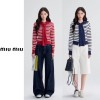 MIUMIU 미우미우 블랙 로고 숄 자수 가디건 2COLOR