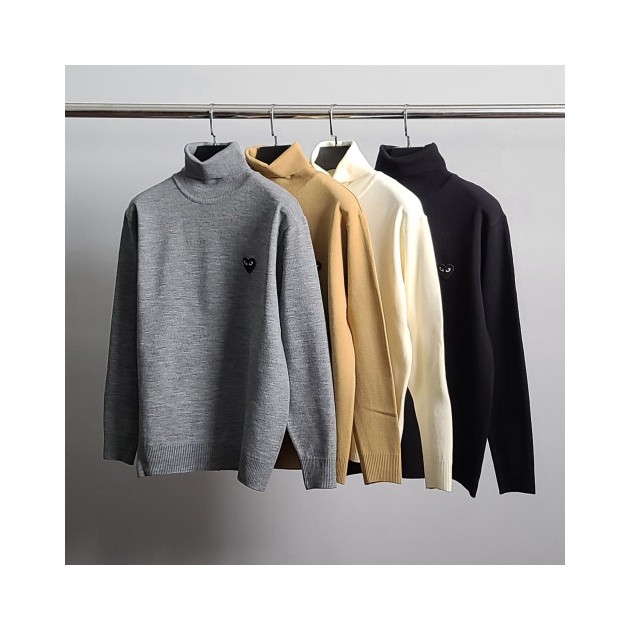 COMME DES GARCONS 꼼데가르송 블랙와펜 터틀넥 니트