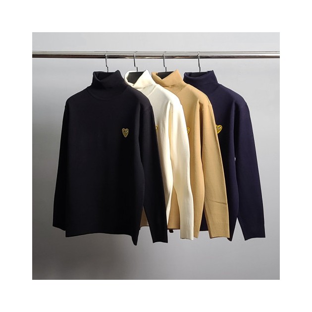 COMME DES GARCONS 꼼데가르송 골드와펜 터틀넥 니트