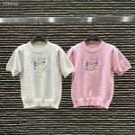 LOEWE 로에베 아나그램 쇼트슬리브 니트