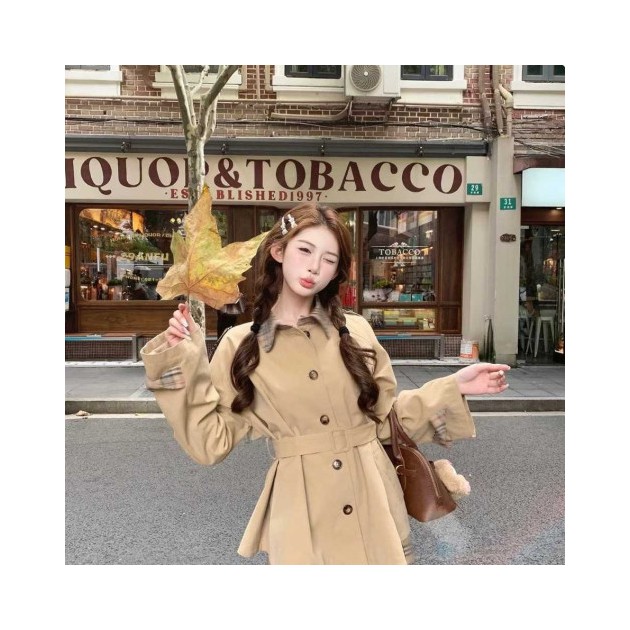 BURBERRY 버버리 라펠 후드 트렌치 자켓