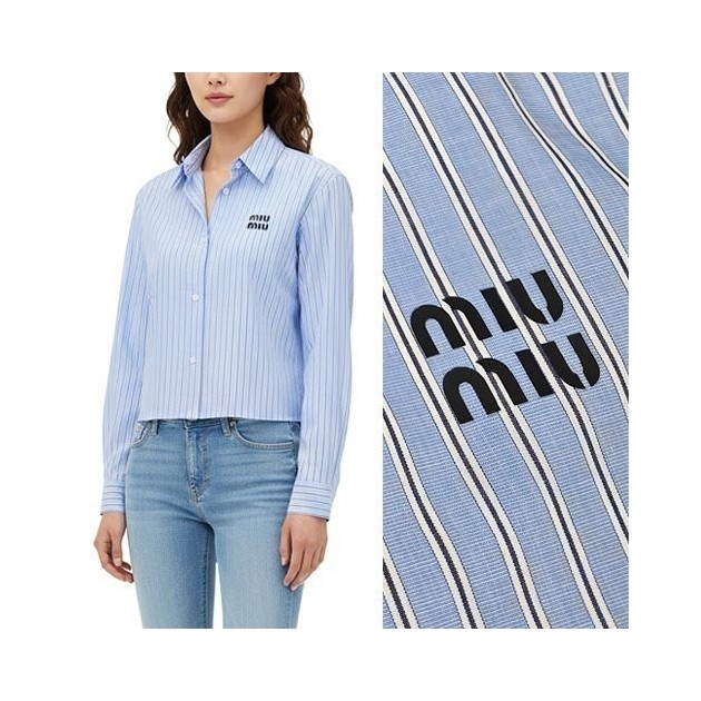 MIUMIU 미우미우 세미크롭 셔츠 2COLOR