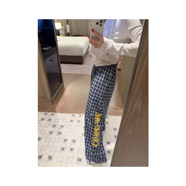 CHROME HEARTS 크롬하츠 레터링 체크 팬츠