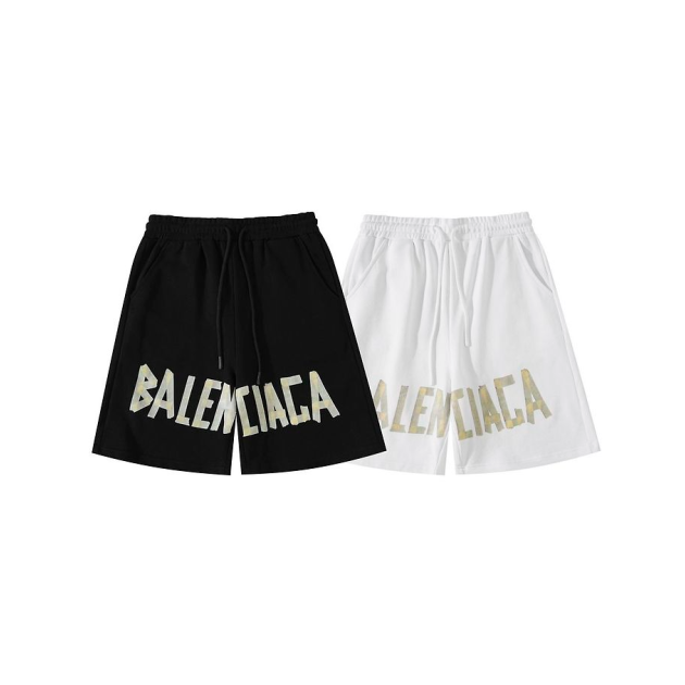 BALENCIAGA 발렌시아가 6428 테이프 로고 스웨트 쇼츠