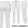 DOLCE & GABBANA 돌체앤가바나 엠보 화이트 슬림 일자진