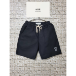 AMI 아미 블랙패치 린넨 하프팬츠 3COLOR