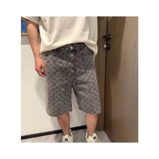 LOUIS VUITTON 루이비통 64264 모노그램 자카드 데님 쇼츠