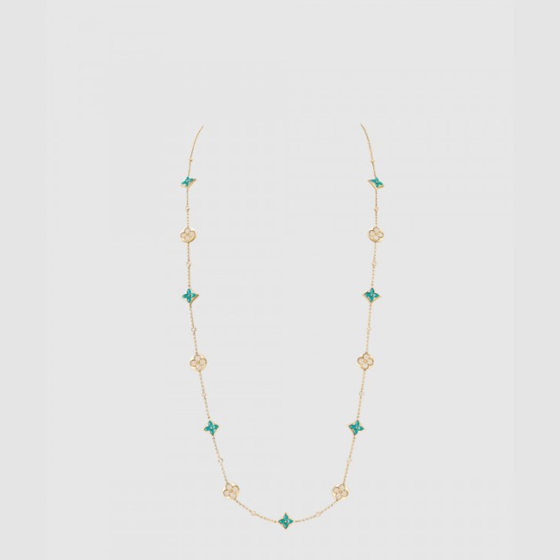 컬러 블라썸 BB 멀티 패턴 롱 목걸이 Q94887